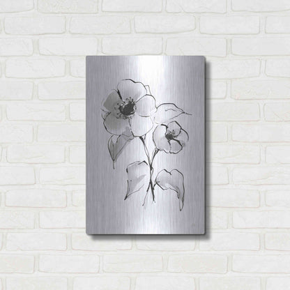 Luxe Metal Art 'Wash Poppy I' by Chris Paschke, Metal Wall Art,16x24