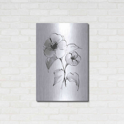 Luxe Metal Art 'Wash Poppy I' by Chris Paschke, Metal Wall Art,24x36