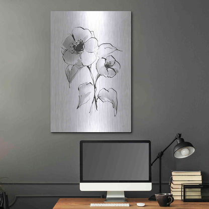 Luxe Metal Art 'Wash Poppy I' by Chris Paschke, Metal Wall Art,24x36