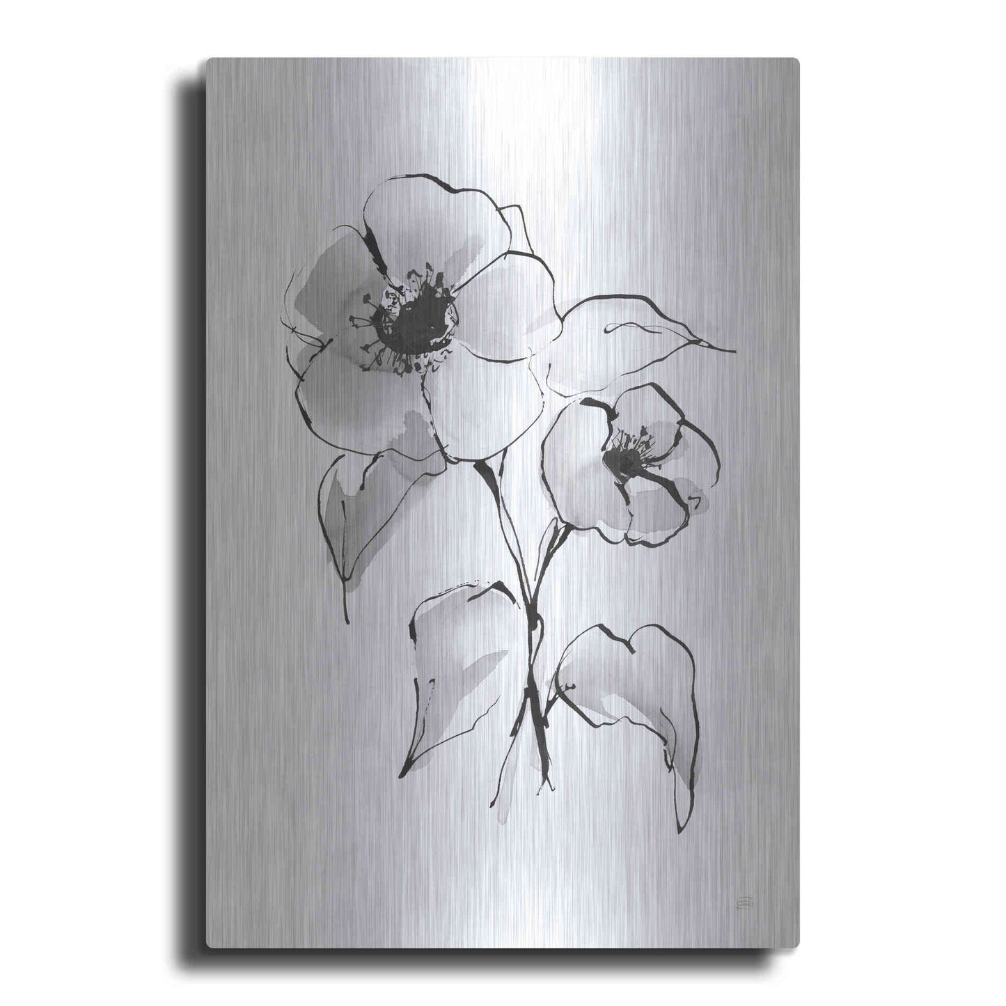 Luxe Metal Art 'Wash Poppy I' by Chris Paschke, Metal Wall Art