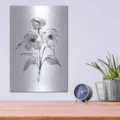 Luxe Metal Art 'Wash Poppy II' by Chris Paschke, Metal Wall Art,12x16