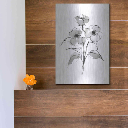 Luxe Metal Art 'Wash Poppy II' by Chris Paschke, Metal Wall Art,12x16