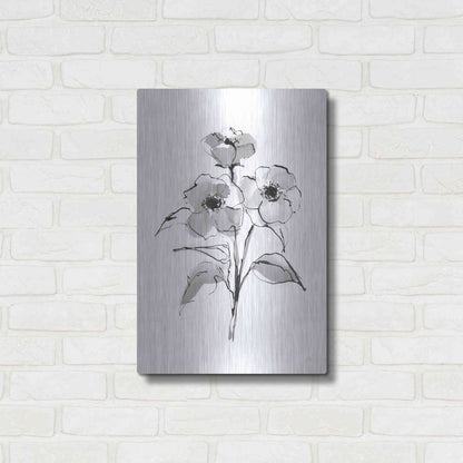 Luxe Metal Art 'Wash Poppy II' by Chris Paschke, Metal Wall Art,16x24