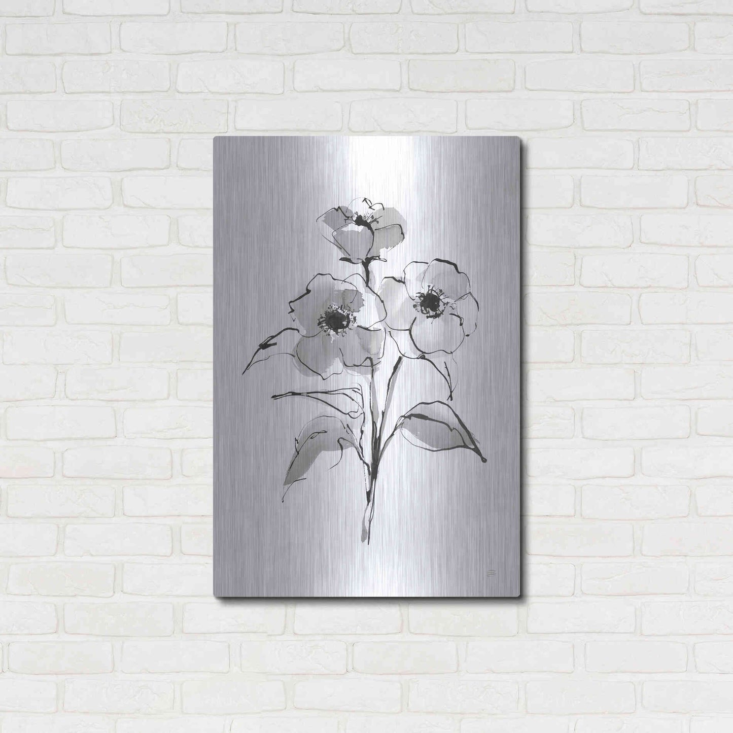 Luxe Metal Art 'Wash Poppy II' by Chris Paschke, Metal Wall Art,24x36