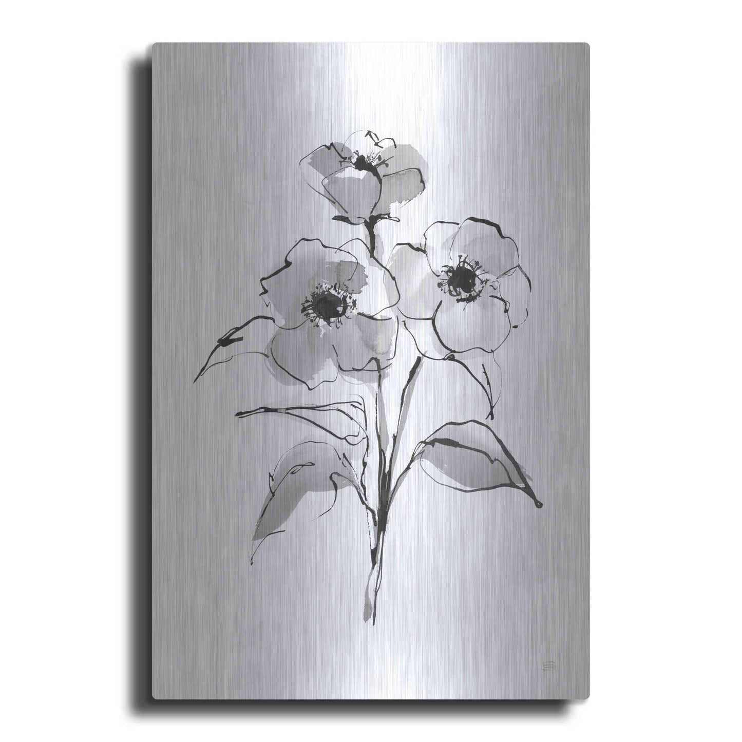 Luxe Metal Art 'Wash Poppy II' by Chris Paschke, Metal Wall Art