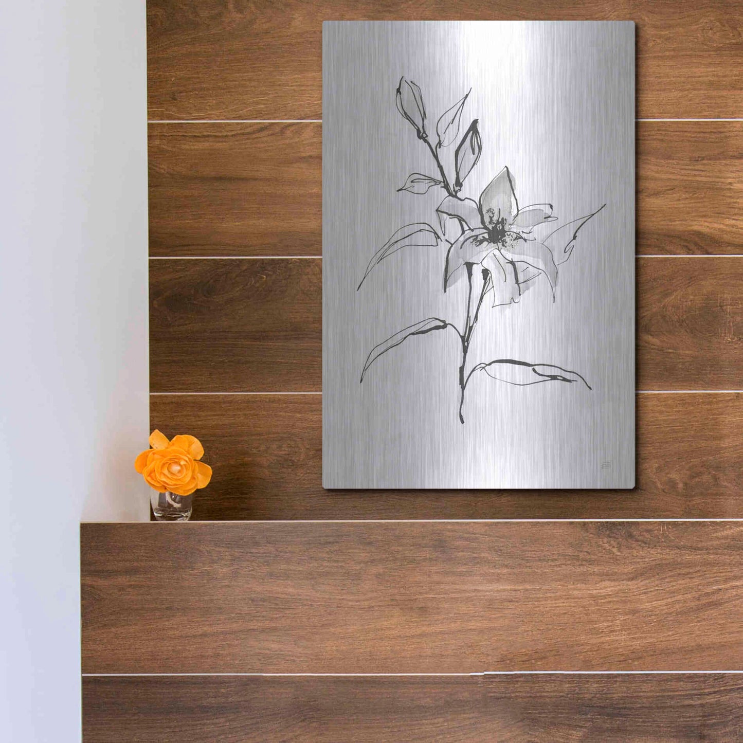 Luxe Metal Art 'Wash Tiger Lily' by Chris Paschke, Metal Wall Art,12x16