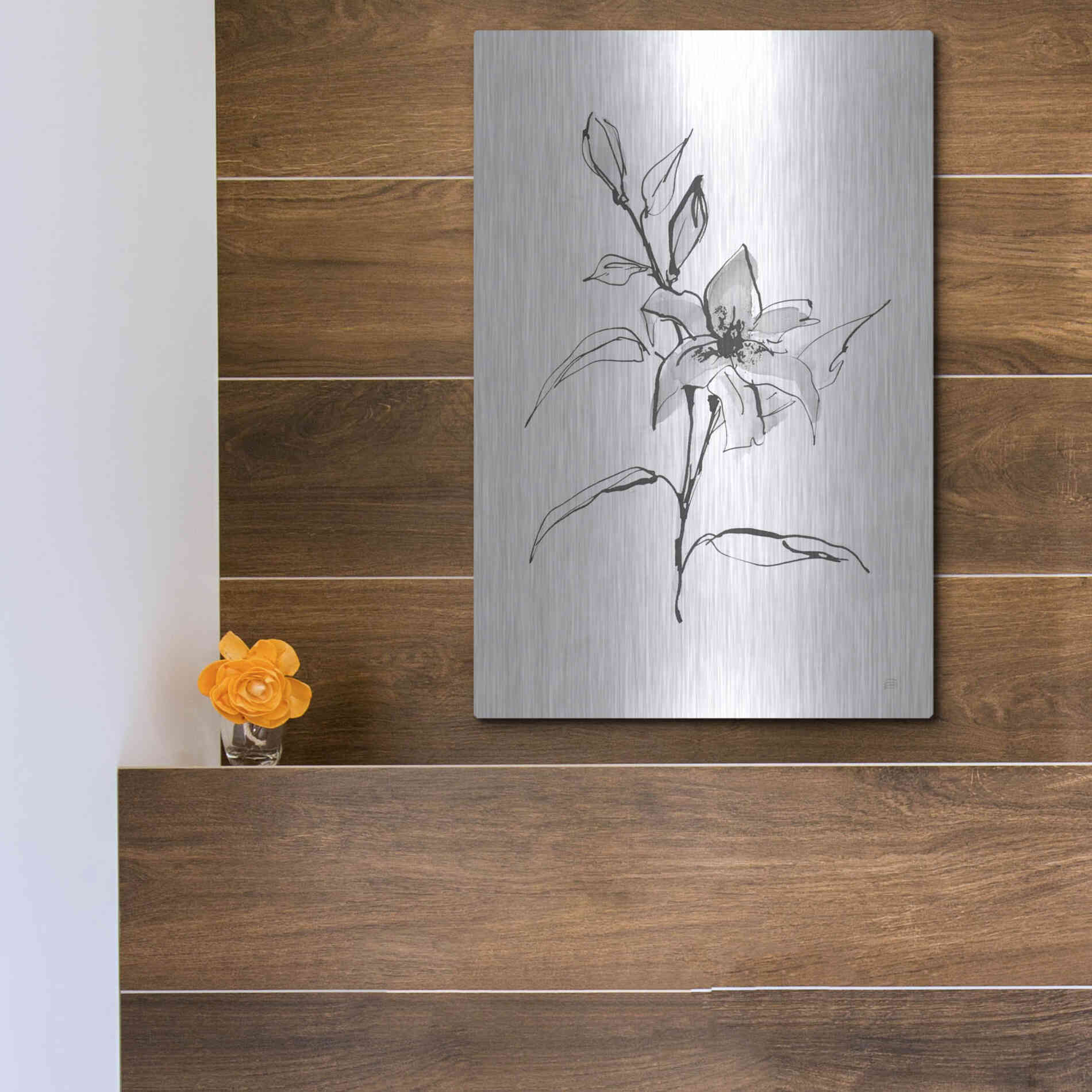 Luxe Metal Art 'Wash Tiger Lily' by Chris Paschke, Metal Wall Art,12x16