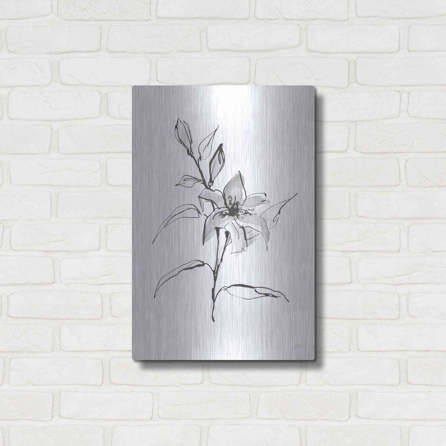 Luxe Metal Art 'Wash Tiger Lily' by Chris Paschke, Metal Wall Art,16x24