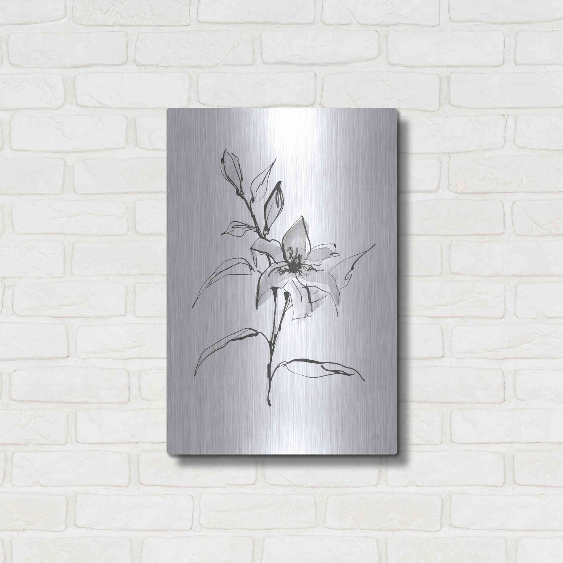 Luxe Metal Art 'Wash Tiger Lily' by Chris Paschke, Metal Wall Art,16x24