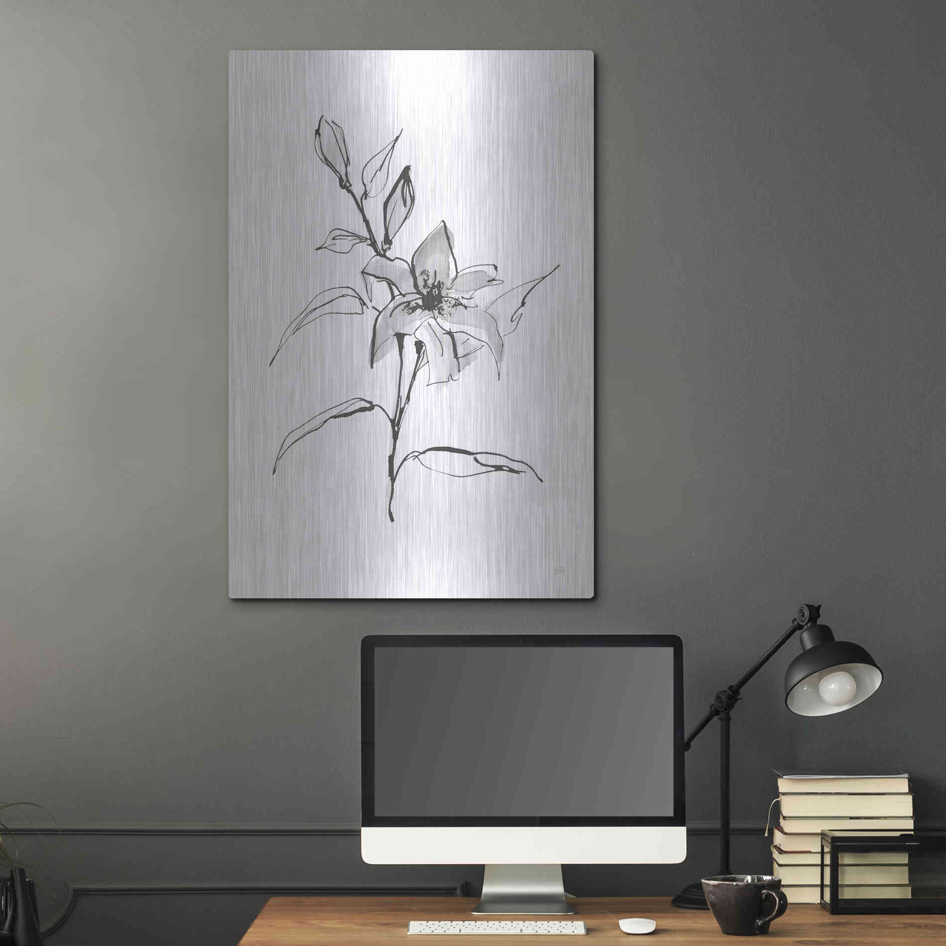 Luxe Metal Art 'Wash Tiger Lily' by Chris Paschke, Metal Wall Art,24x36