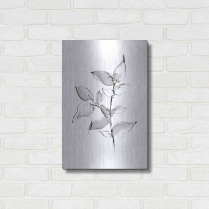 Luxe Metal Art 'Wash Leaf II' by Chris Paschke, Metal Wall Art,16x24