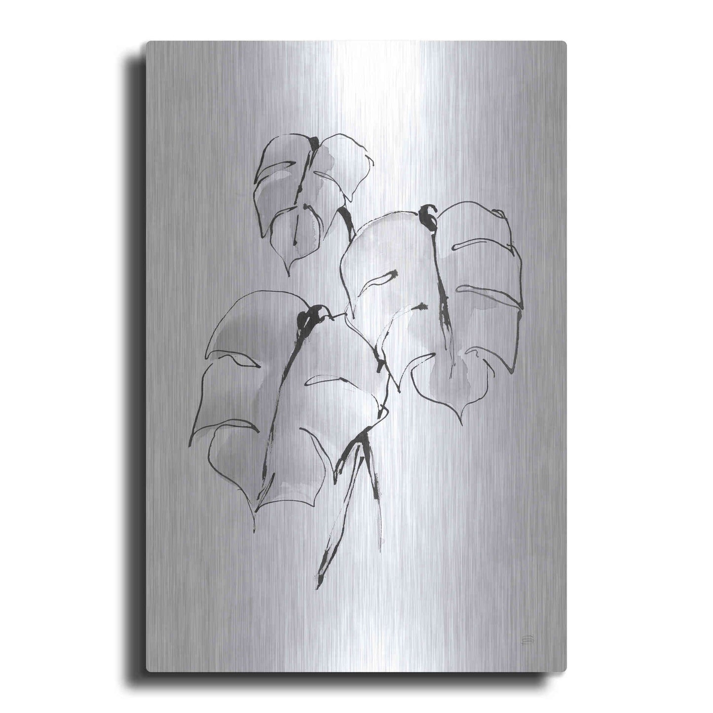 Luxe Metal Art 'Wash Split Leaf I' by Chris Paschke, Metal Wall Art