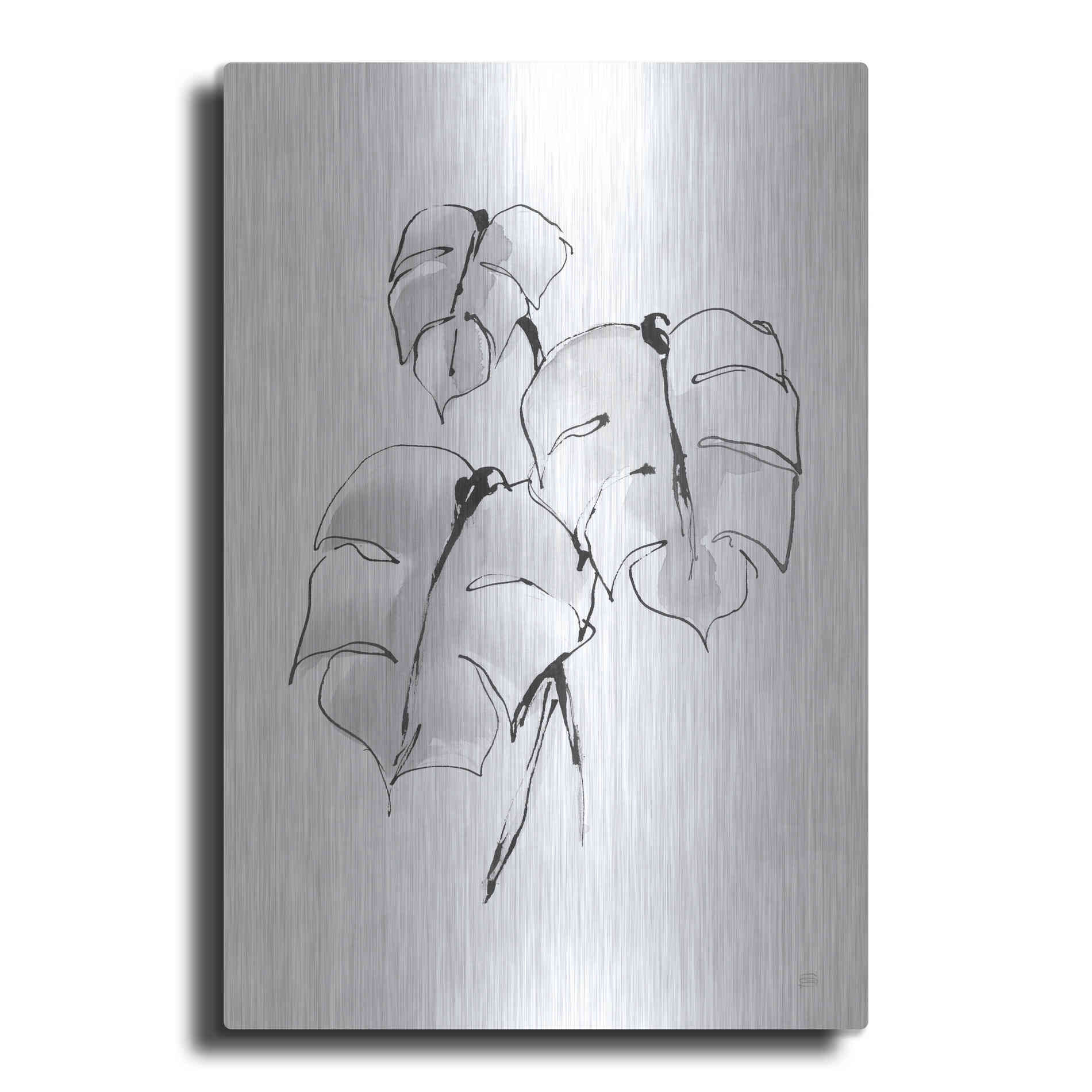 Luxe Metal Art 'Wash Split Leaf I' by Chris Paschke, Metal Wall Art