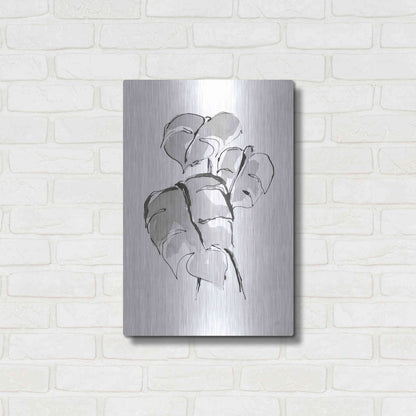 Luxe Metal Art 'Wash Split Leaf II' by Chris Paschke, Metal Wall Art,16x24