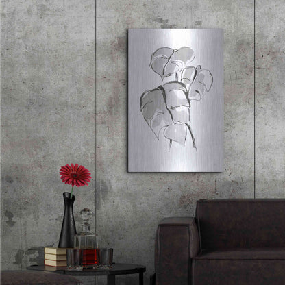 Luxe Metal Art 'Wash Split Leaf II' by Chris Paschke, Metal Wall Art,24x36