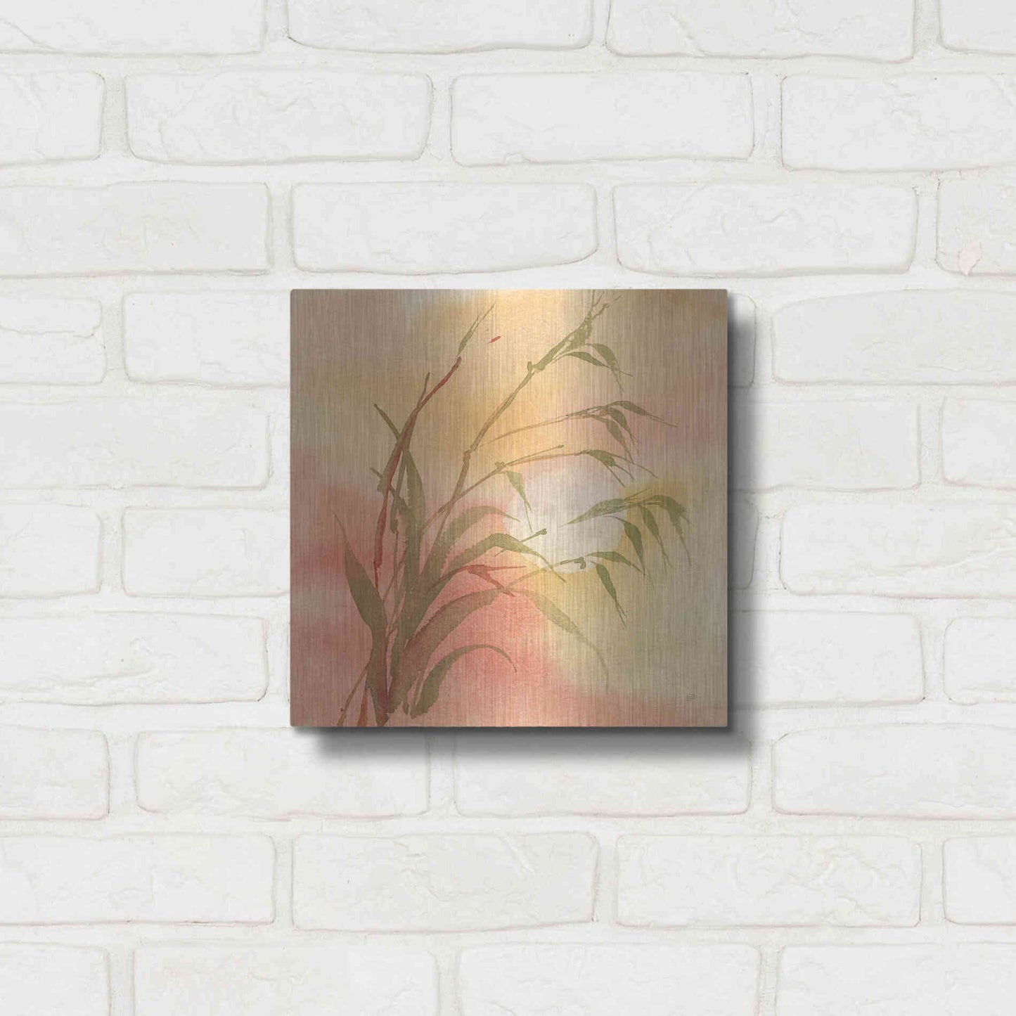 Luxe Metal Art 'Moon Season Autumn' by Chris Paschke, Metal Wall Art,12x12