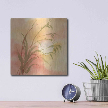 Luxe Metal Art 'Moon Season Autumn' by Chris Paschke, Metal Wall Art,12x12