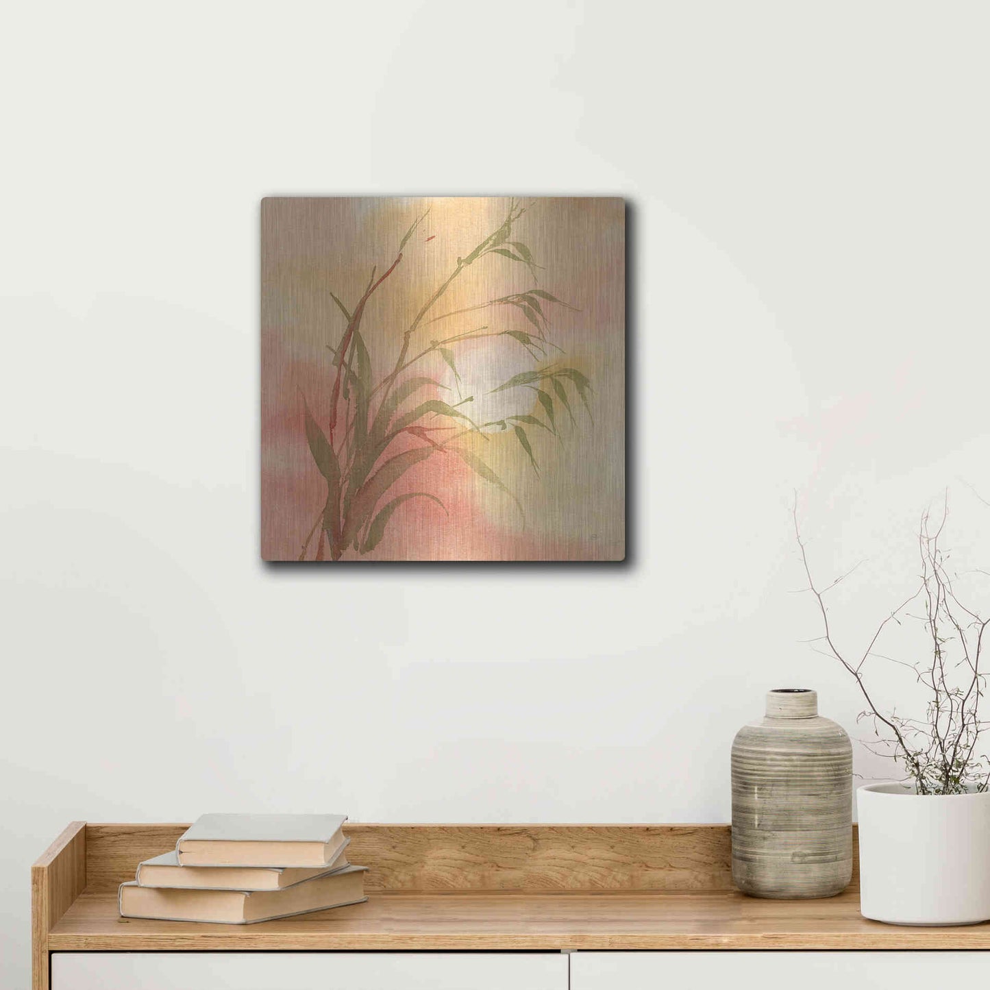 Luxe Metal Art 'Moon Season Autumn' by Chris Paschke, Metal Wall Art,12x12