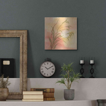 Luxe Metal Art 'Moon Season Autumn' by Chris Paschke, Metal Wall Art,12x12