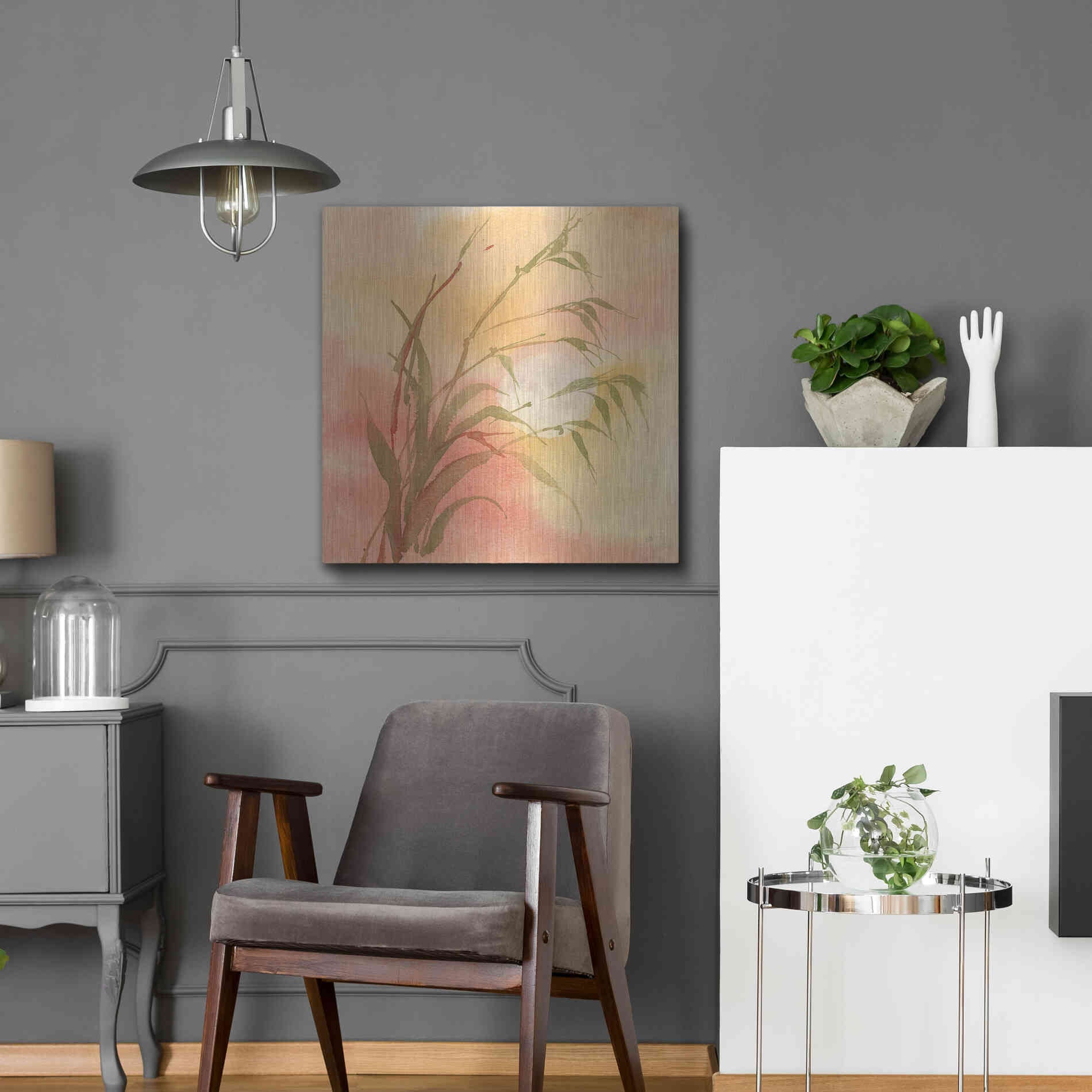 Luxe Metal Art 'Moon Season Autumn' by Chris Paschke, Metal Wall Art,24x24
