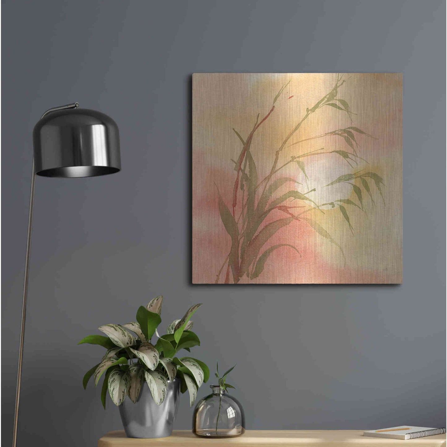 Luxe Metal Art 'Moon Season Autumn' by Chris Paschke, Metal Wall Art,24x24