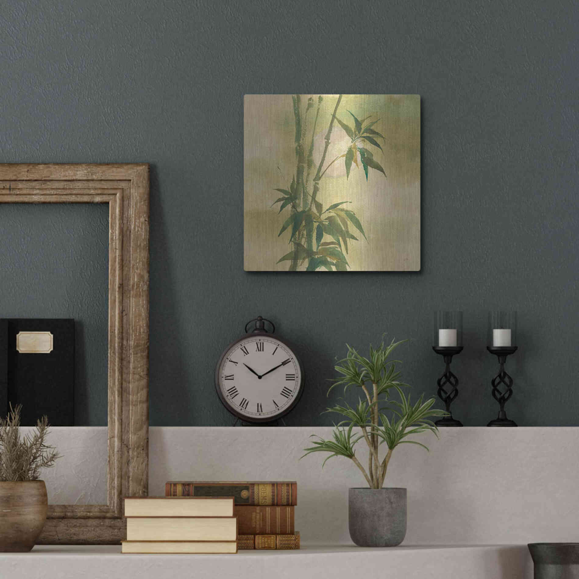 Luxe Metal Art 'Moon Season Spring' by Chris Paschke, Metal Wall Art,12x12