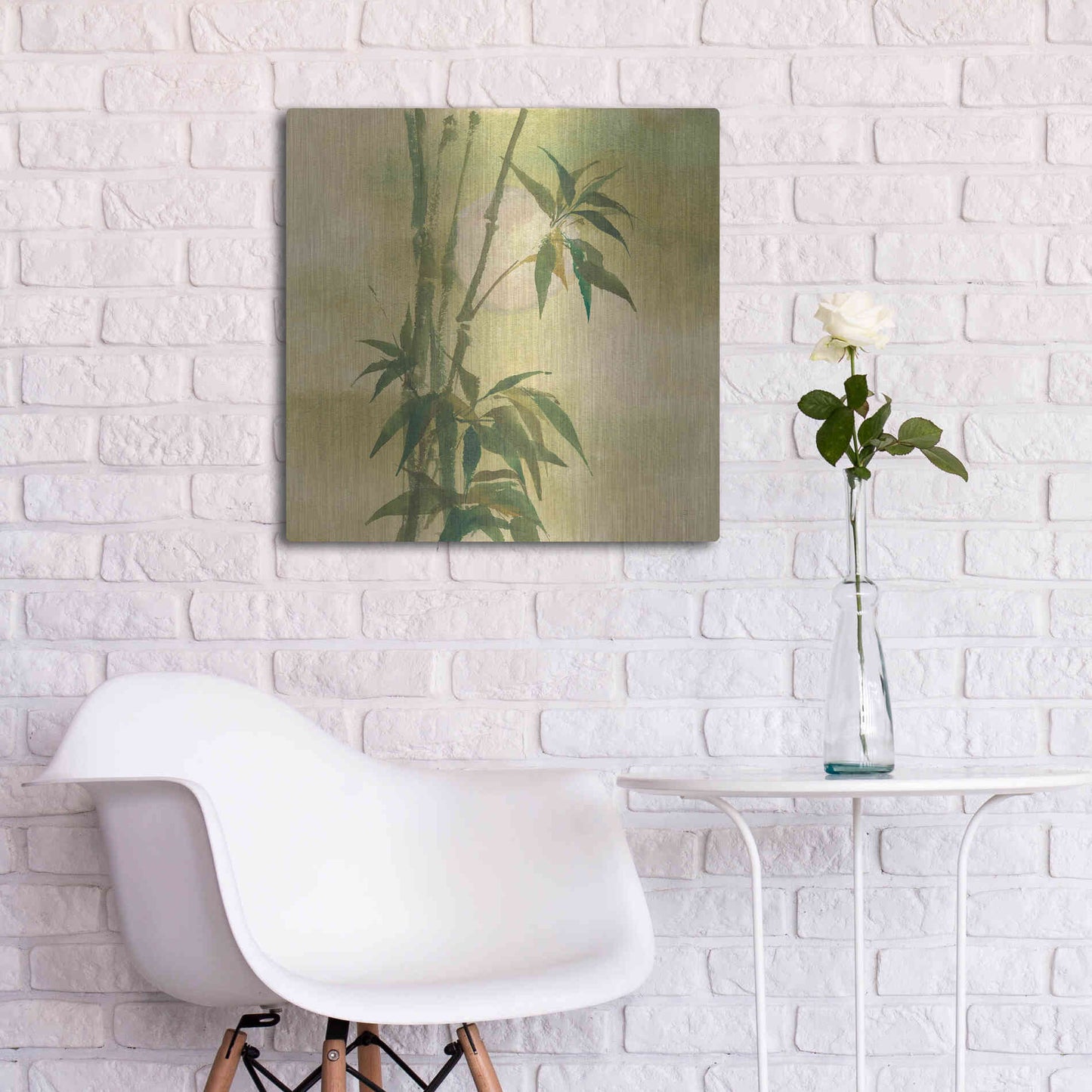 Luxe Metal Art 'Moon Season Spring' by Chris Paschke, Metal Wall Art,24x24