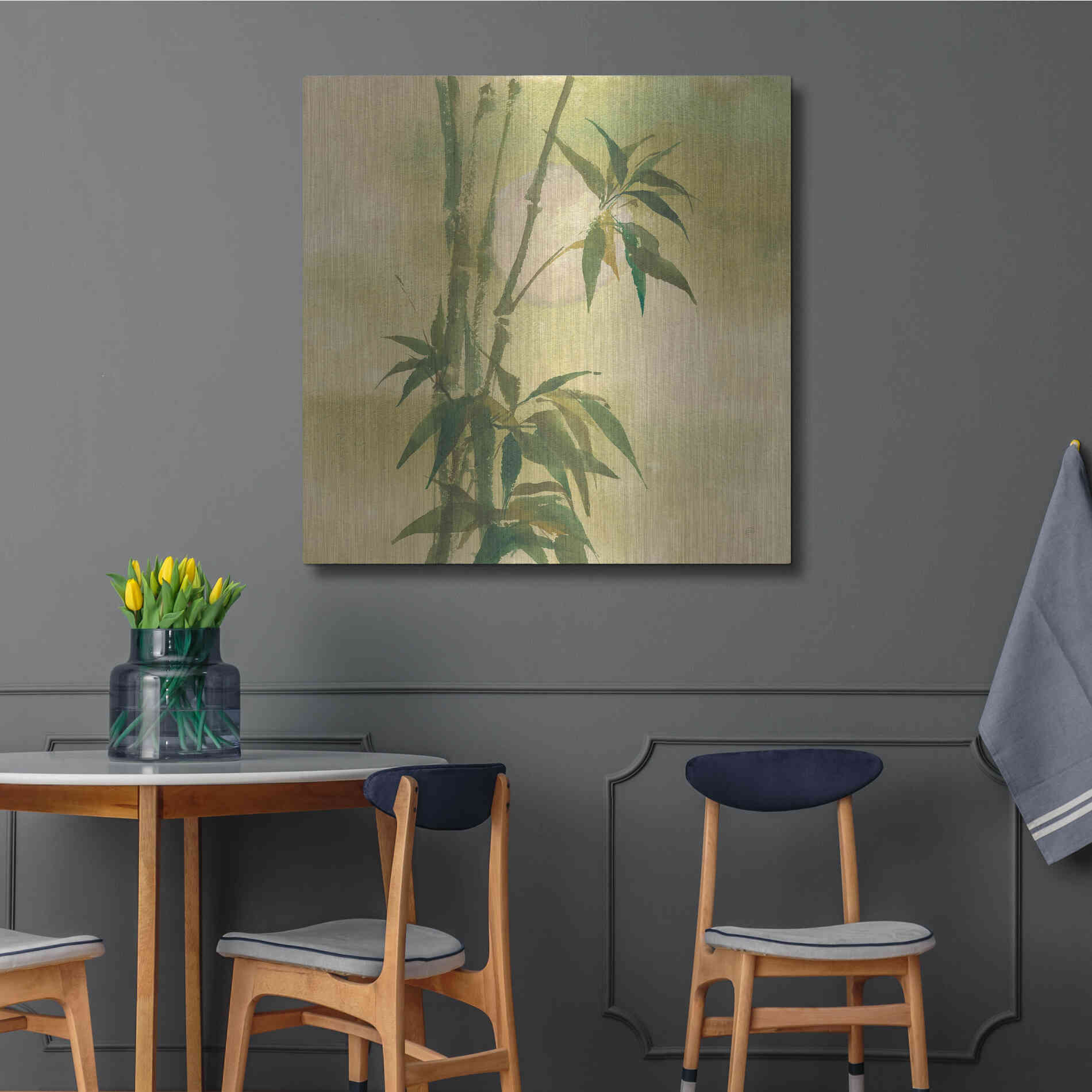 Luxe Metal Art 'Moon Season Spring' by Chris Paschke, Metal Wall Art,36x36