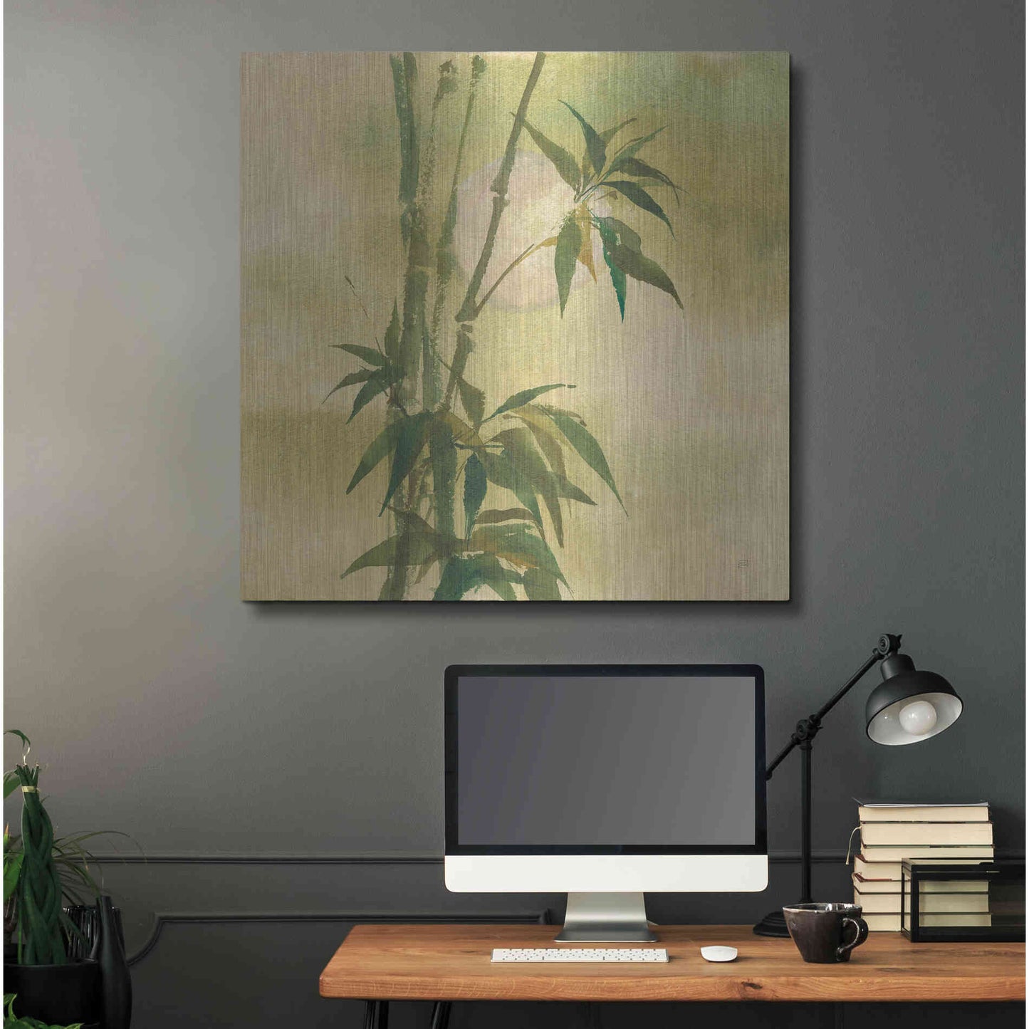 Luxe Metal Art 'Moon Season Spring' by Chris Paschke, Metal Wall Art,36x36