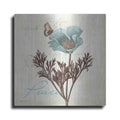 Luxe Metal Art 'Touch of Blue I - Peace' by Katie Pertiet, Metal Wall Art