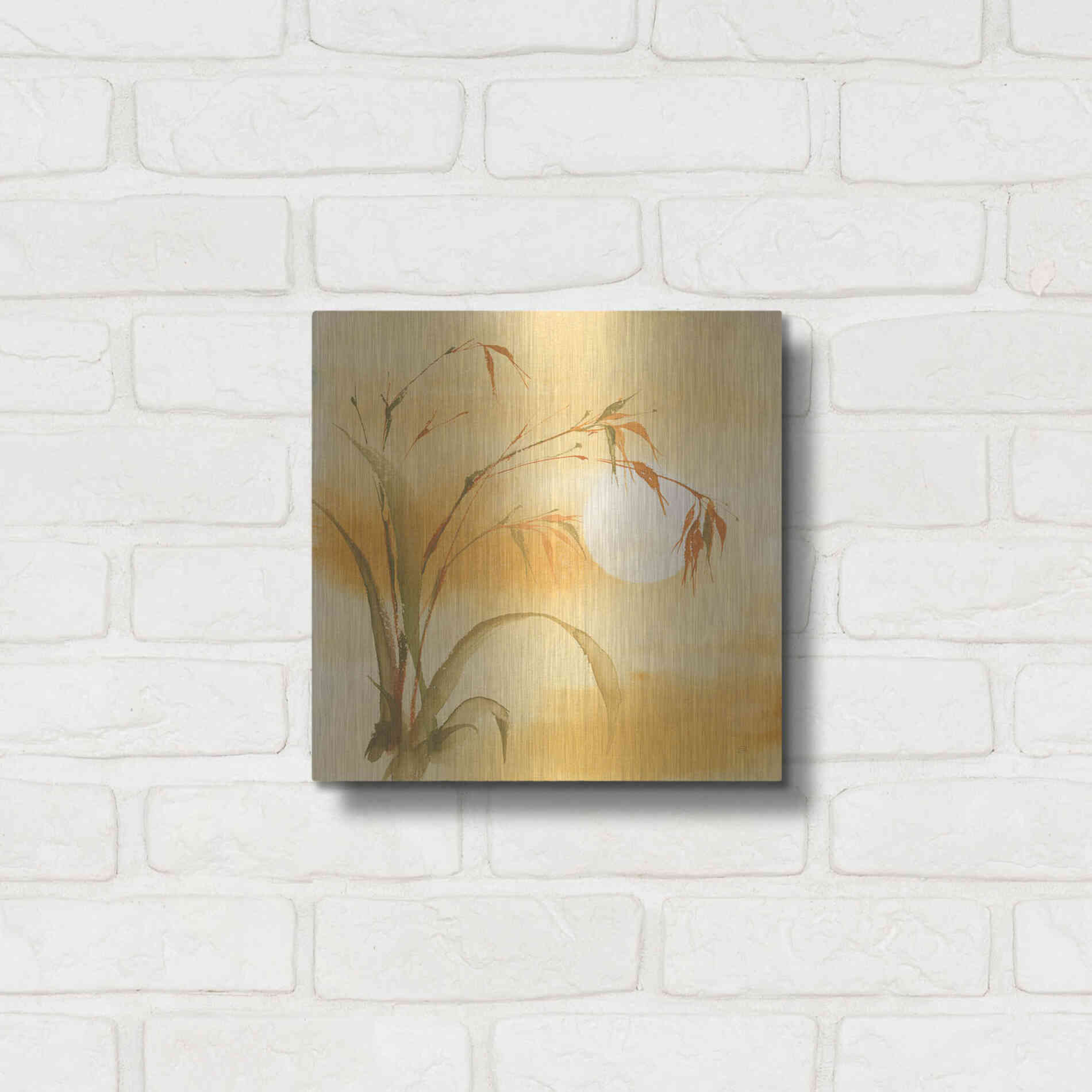 Luxe Metal Art 'Moon Season Summer' by Chris Paschke, Metal Wall Art,12x12