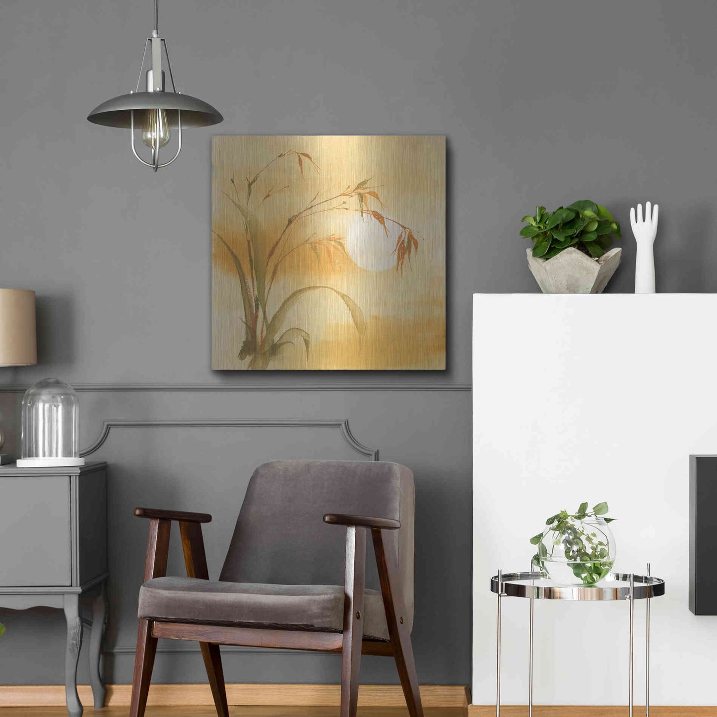 Luxe Metal Art 'Moon Season Summer' by Chris Paschke, Metal Wall Art,24x24