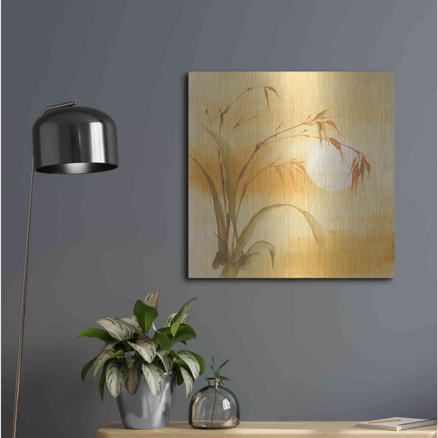 Luxe Metal Art 'Moon Season Summer' by Chris Paschke, Metal Wall Art,24x24