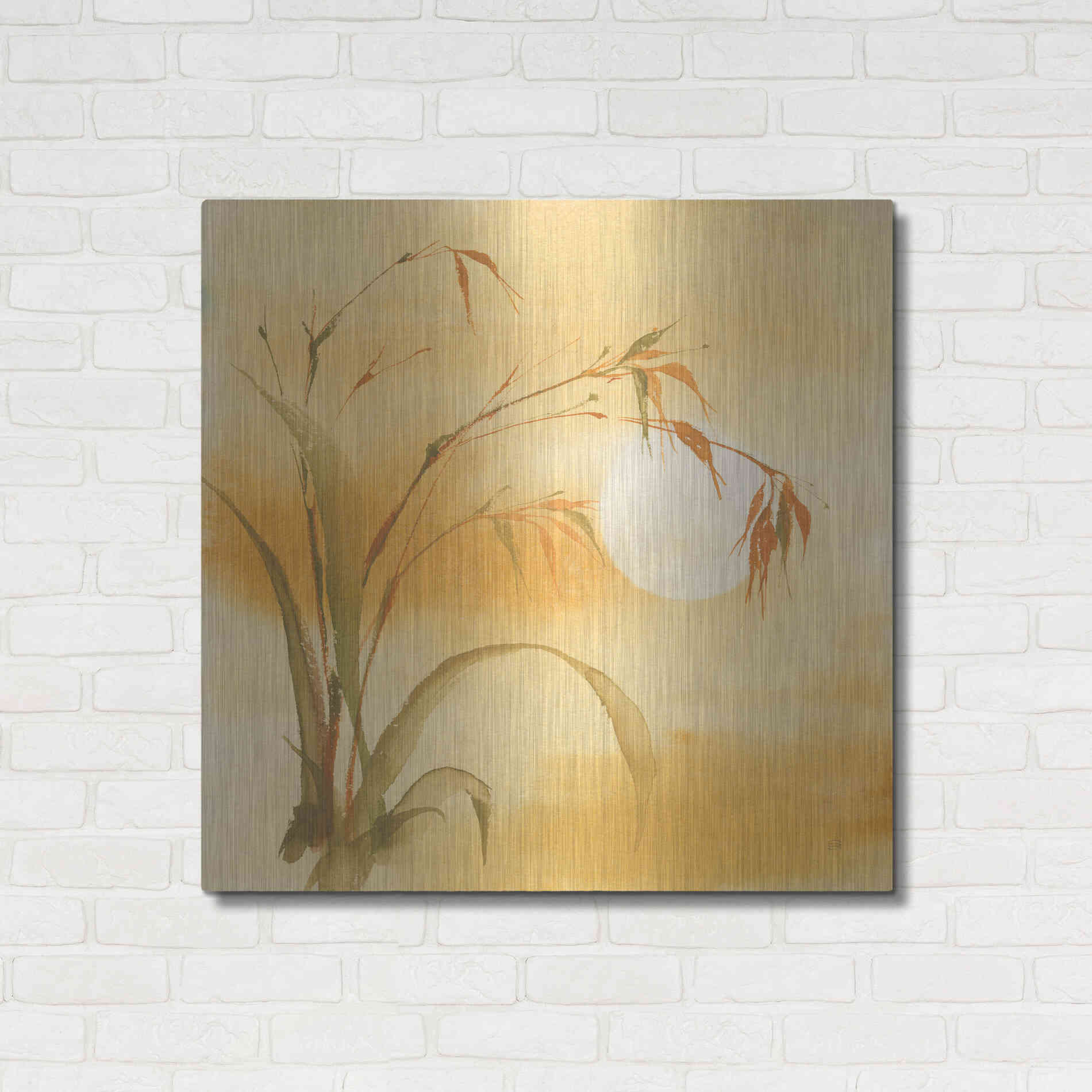 Luxe Metal Art 'Moon Season Summer' by Chris Paschke, Metal Wall Art,36x36