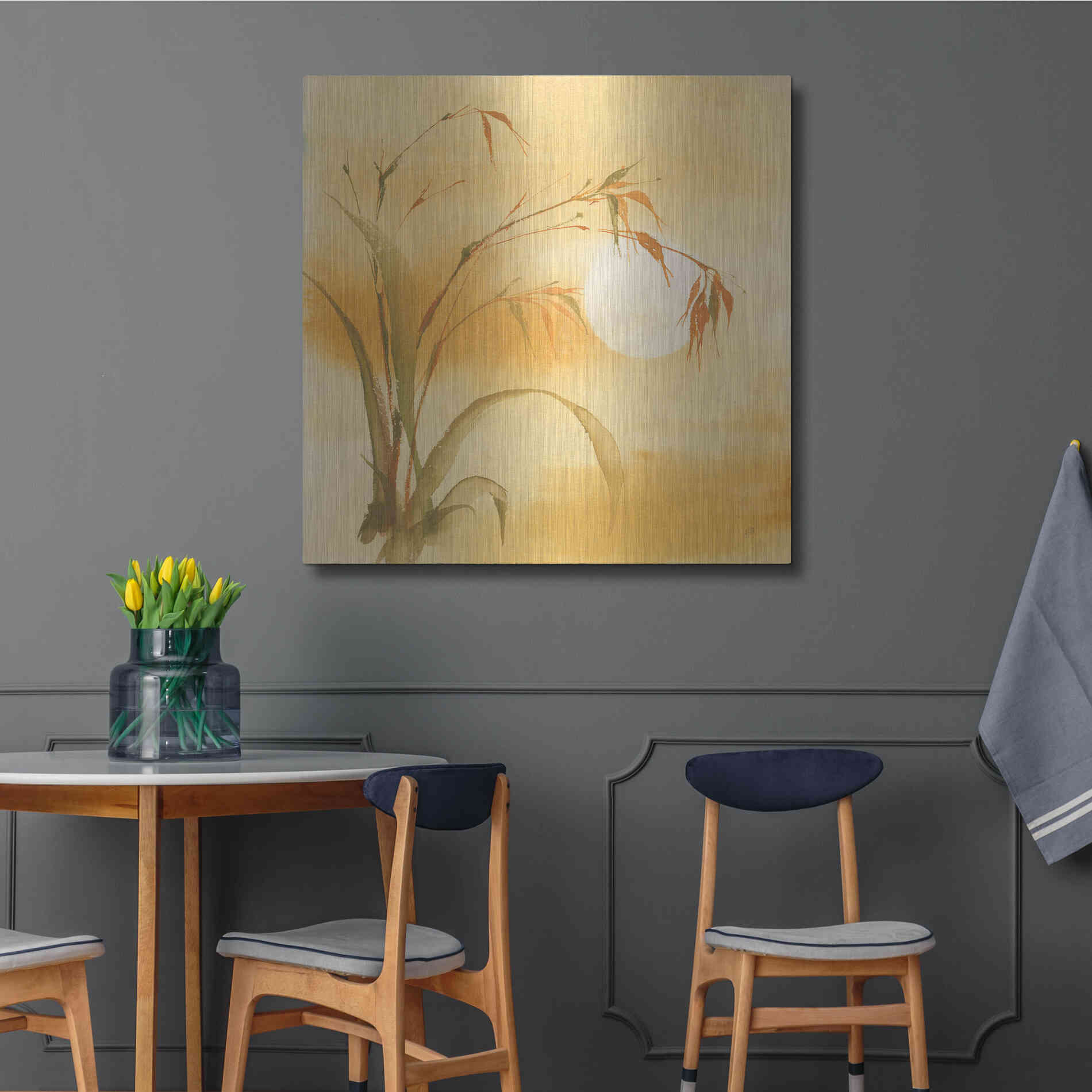 Luxe Metal Art 'Moon Season Summer' by Chris Paschke, Metal Wall Art,36x36