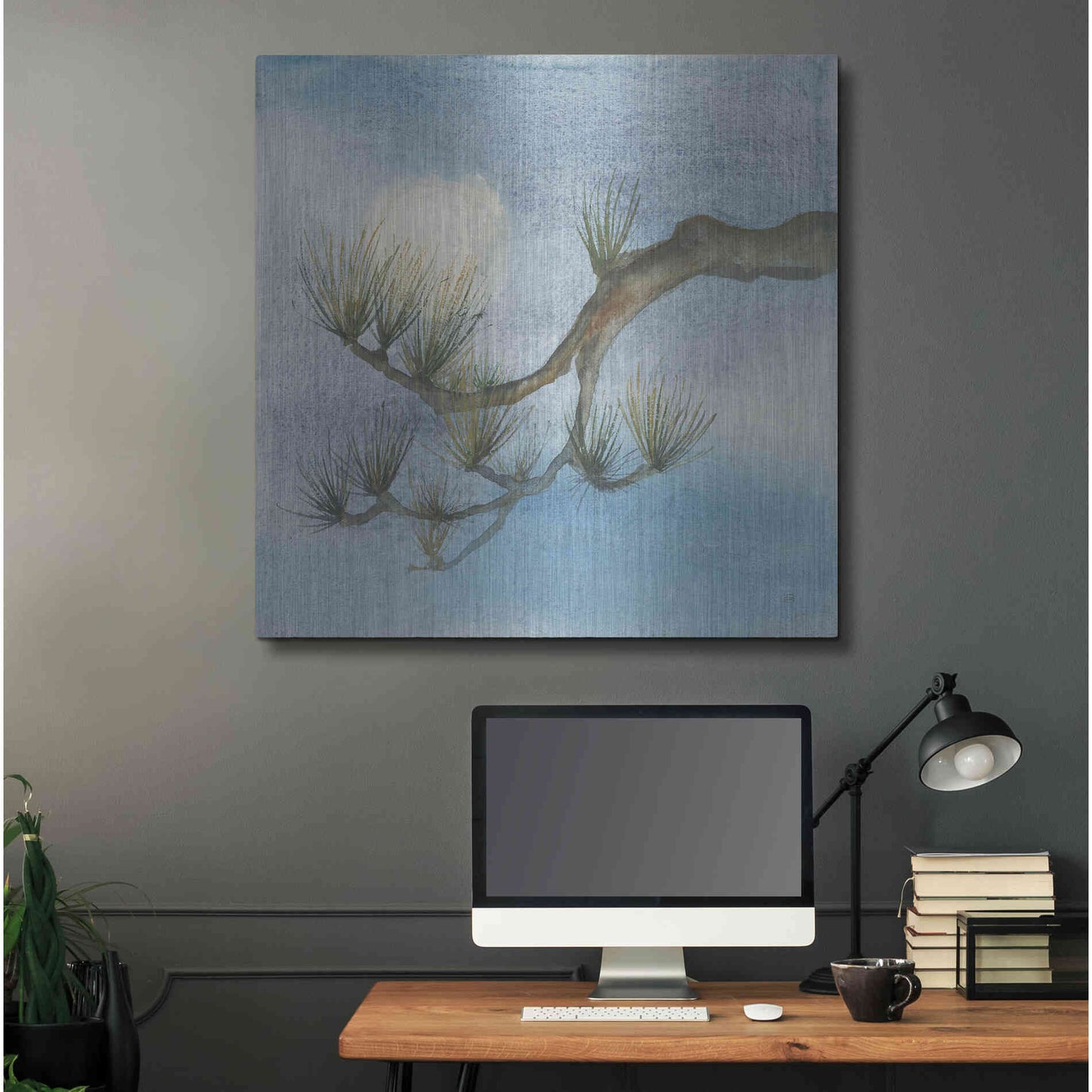 Luxe Metal Art 'Moon Season Winter' by Chris Paschke, Metal Wall Art,36x36