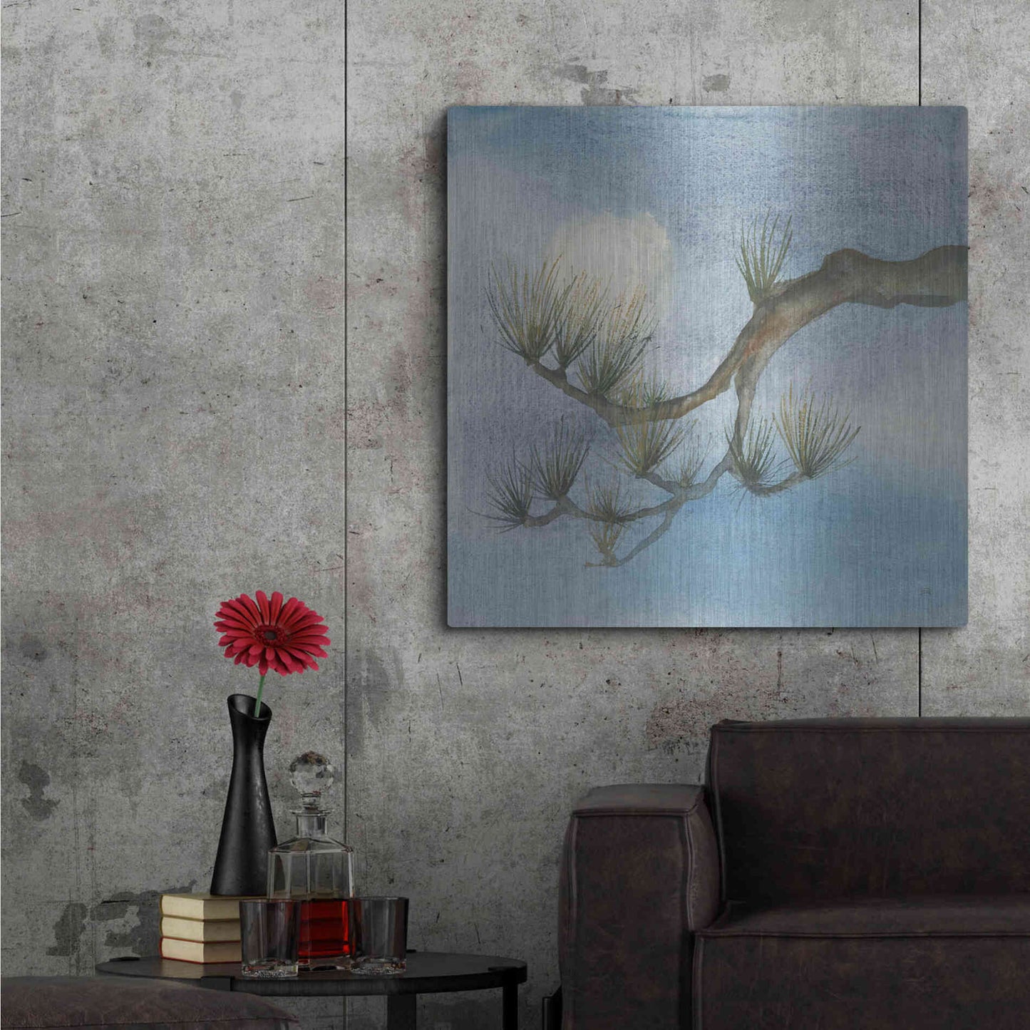 Luxe Metal Art 'Moon Season Winter' by Chris Paschke, Metal Wall Art,36x36