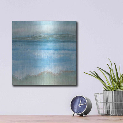 Luxe Metal Art 'Coastal I' by Chris Paschke, Metal Wall Art,12x12