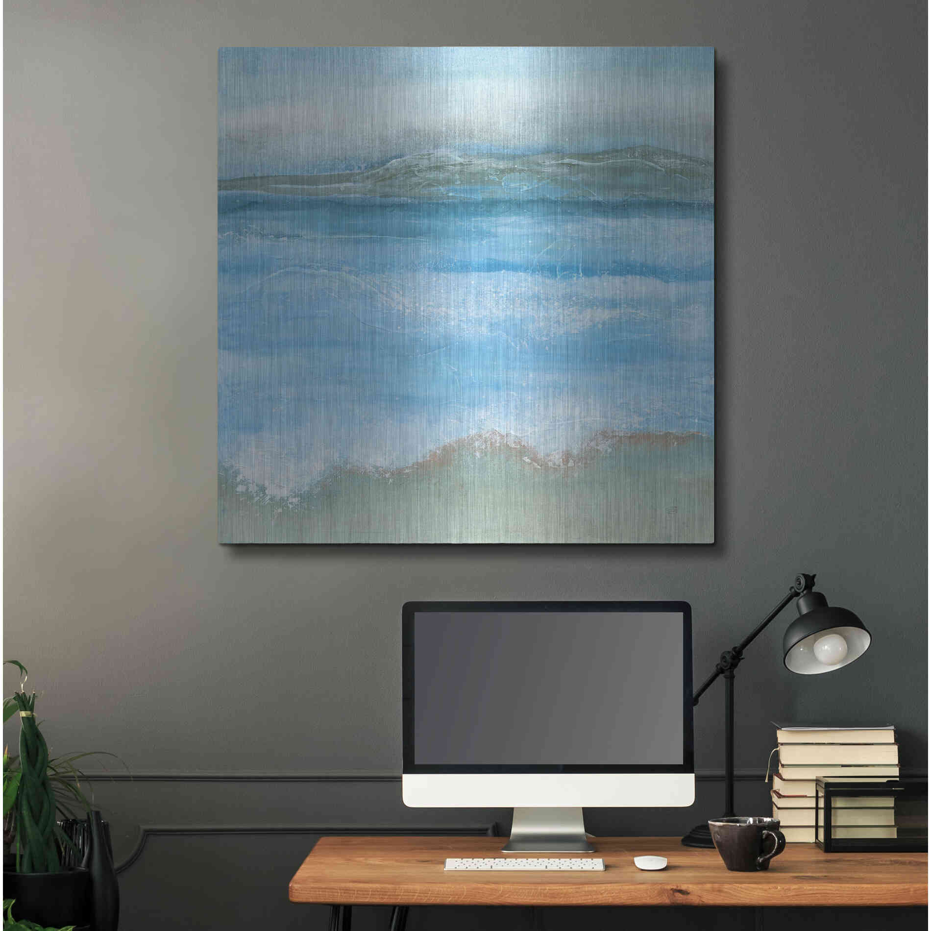 Luxe Metal Art 'Coastal I' by Chris Paschke, Metal Wall Art,36x36