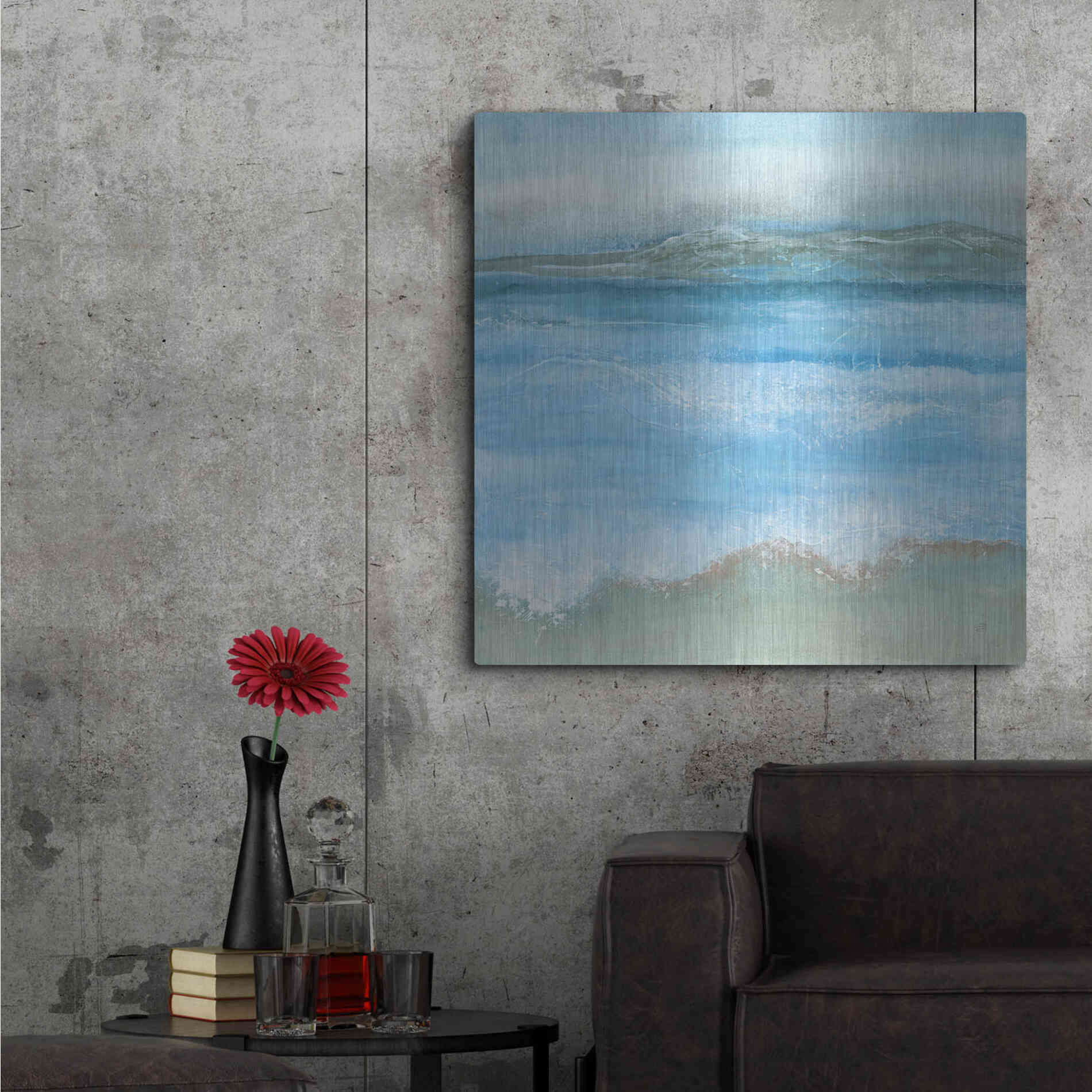 Luxe Metal Art 'Coastal I' by Chris Paschke, Metal Wall Art,36x36