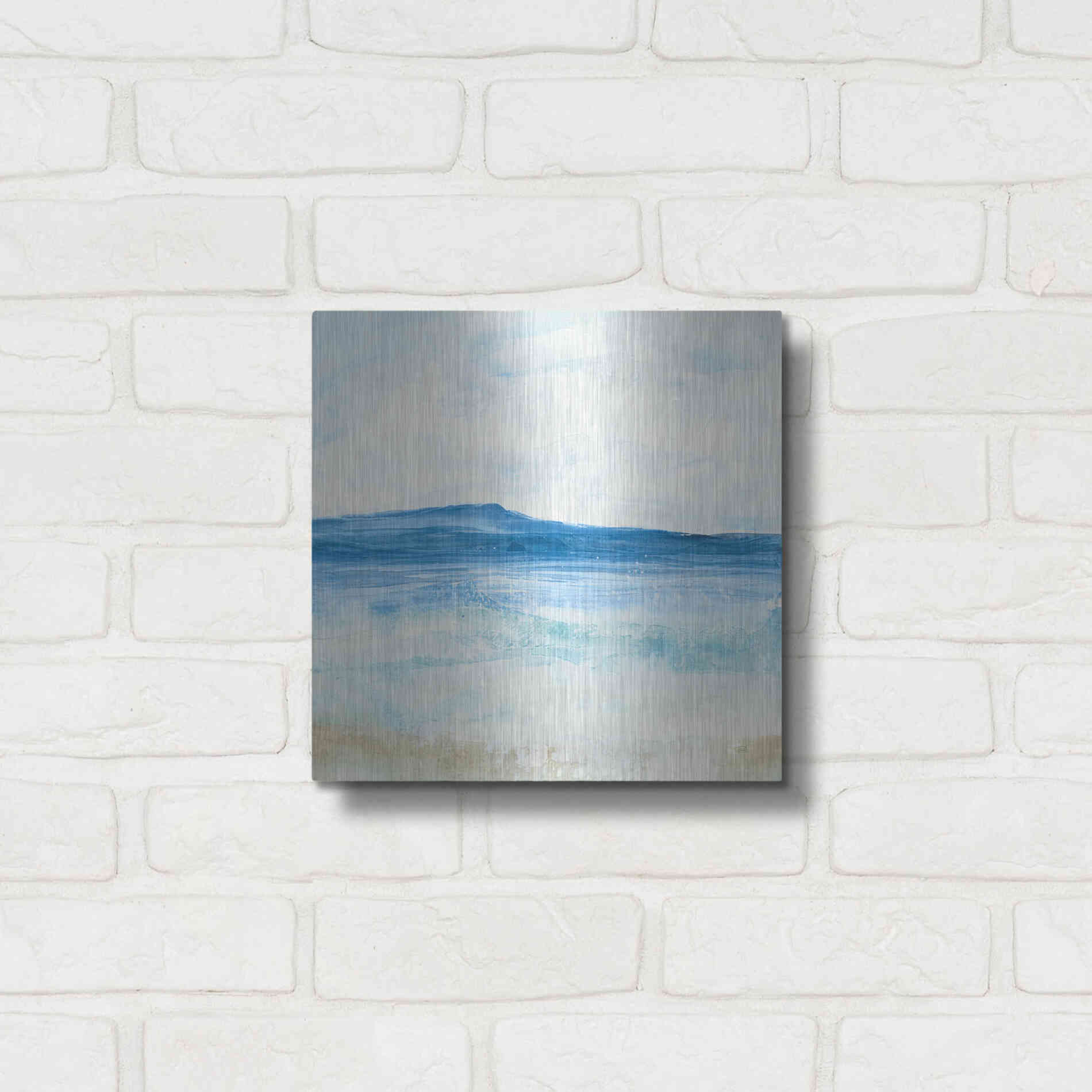 Luxe Metal Art 'Coastal II' by Chris Paschke, Metal Wall Art,12x12