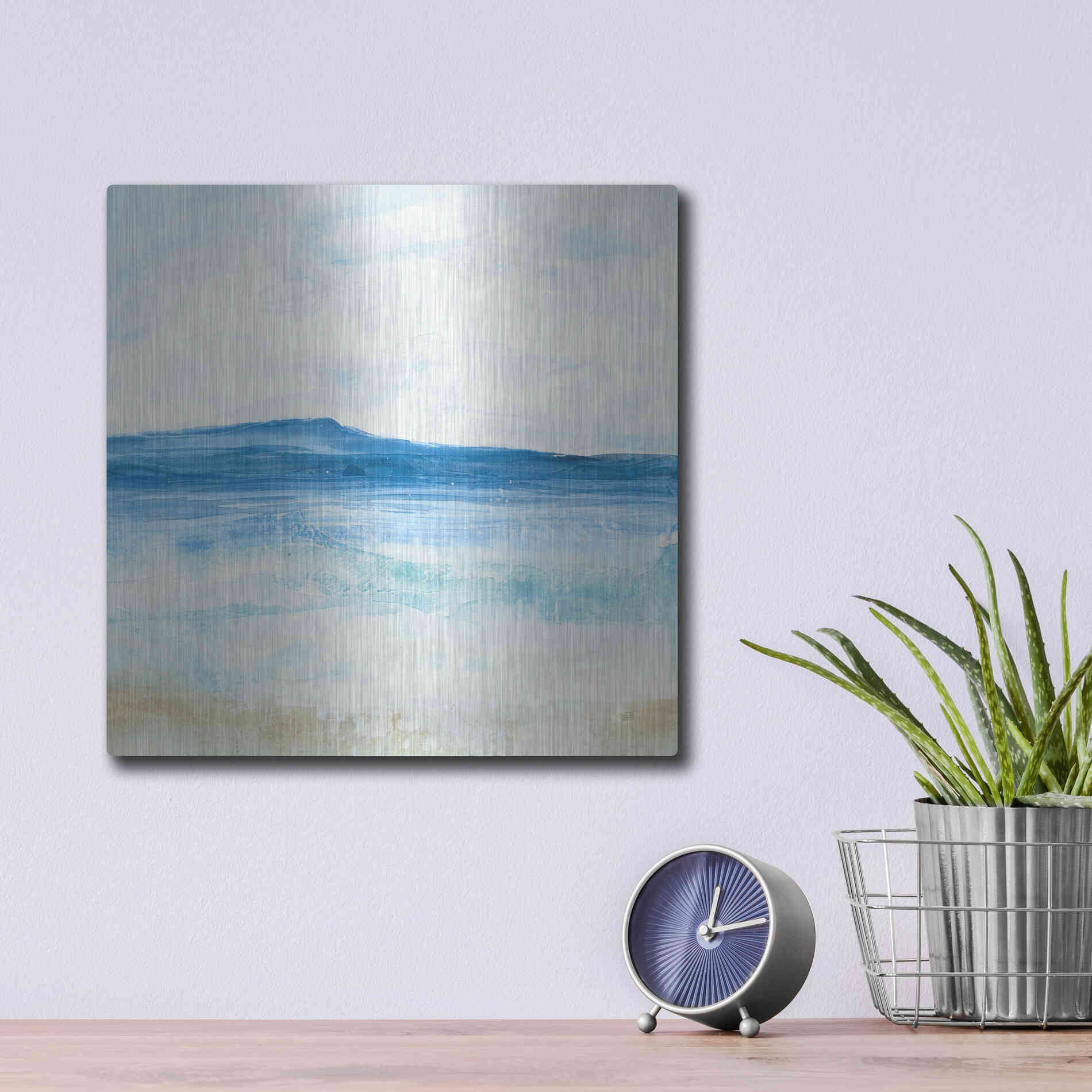 Luxe Metal Art 'Coastal II' by Chris Paschke, Metal Wall Art,12x12