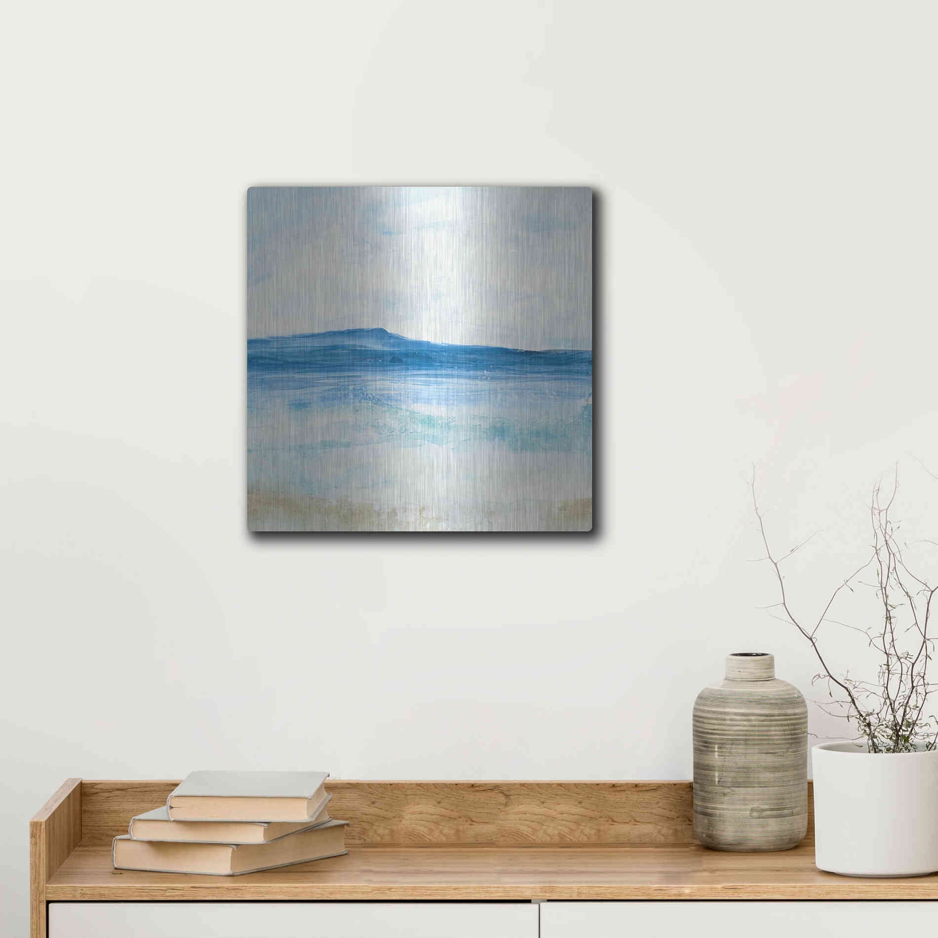 Luxe Metal Art 'Coastal II' by Chris Paschke, Metal Wall Art,12x12
