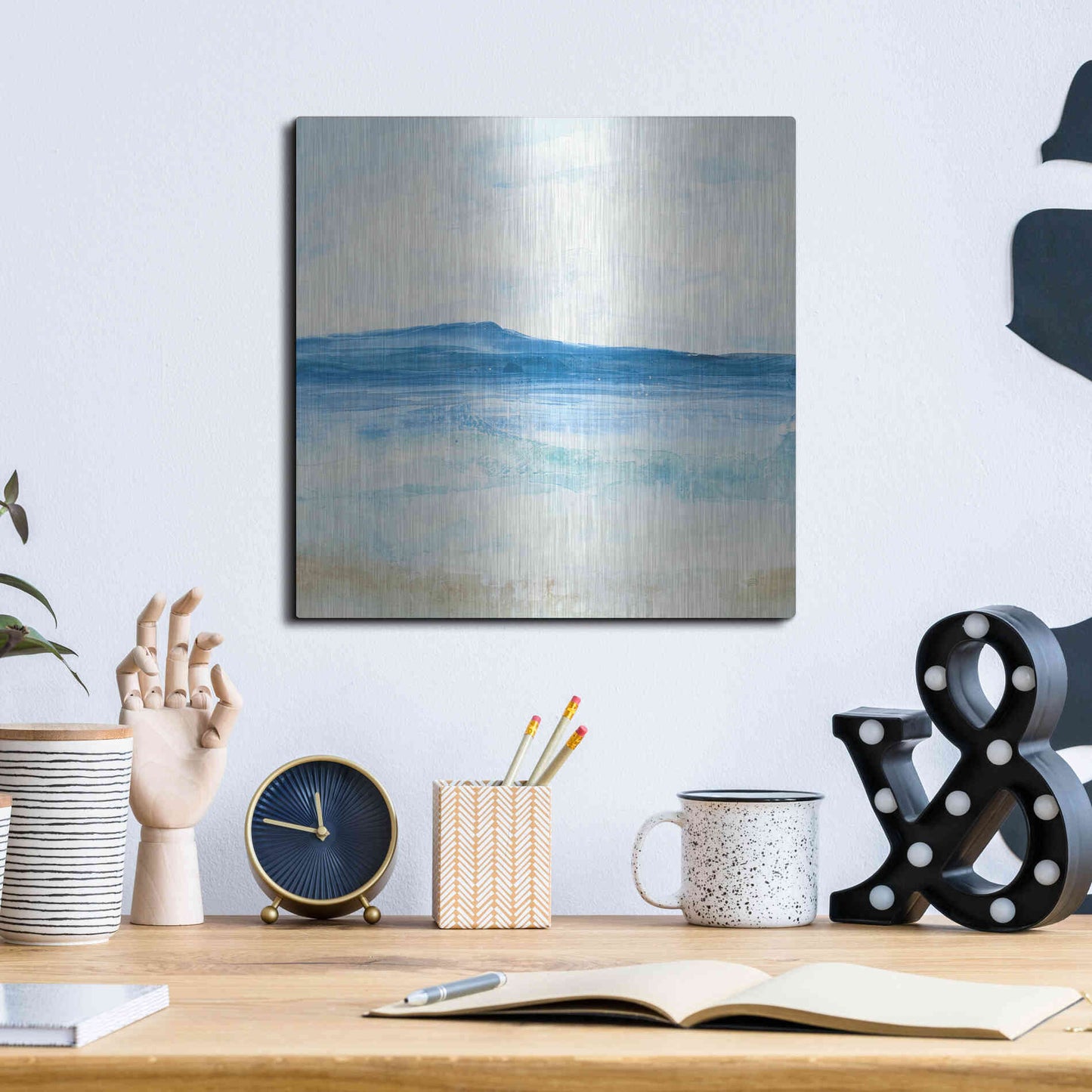 Luxe Metal Art 'Coastal II' by Chris Paschke, Metal Wall Art,12x12