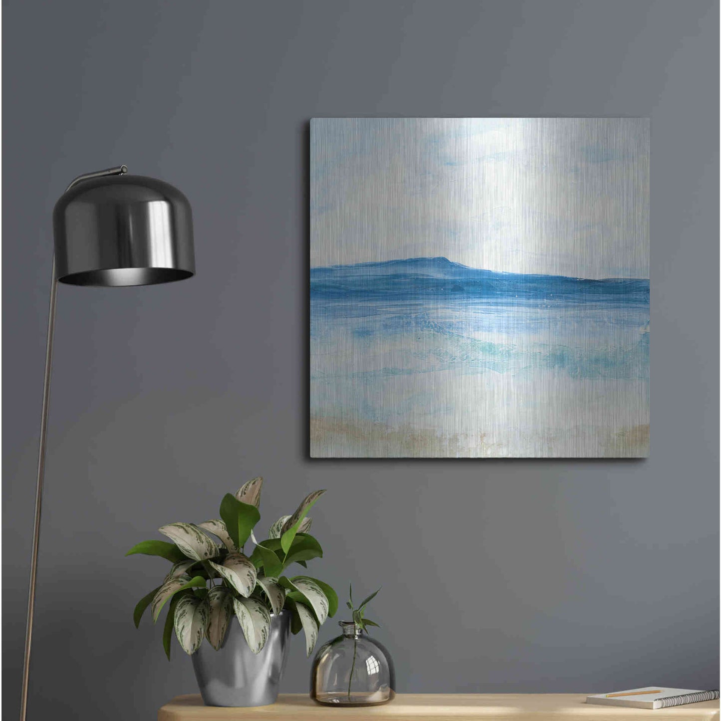 Luxe Metal Art 'Coastal II' by Chris Paschke, Metal Wall Art,24x24
