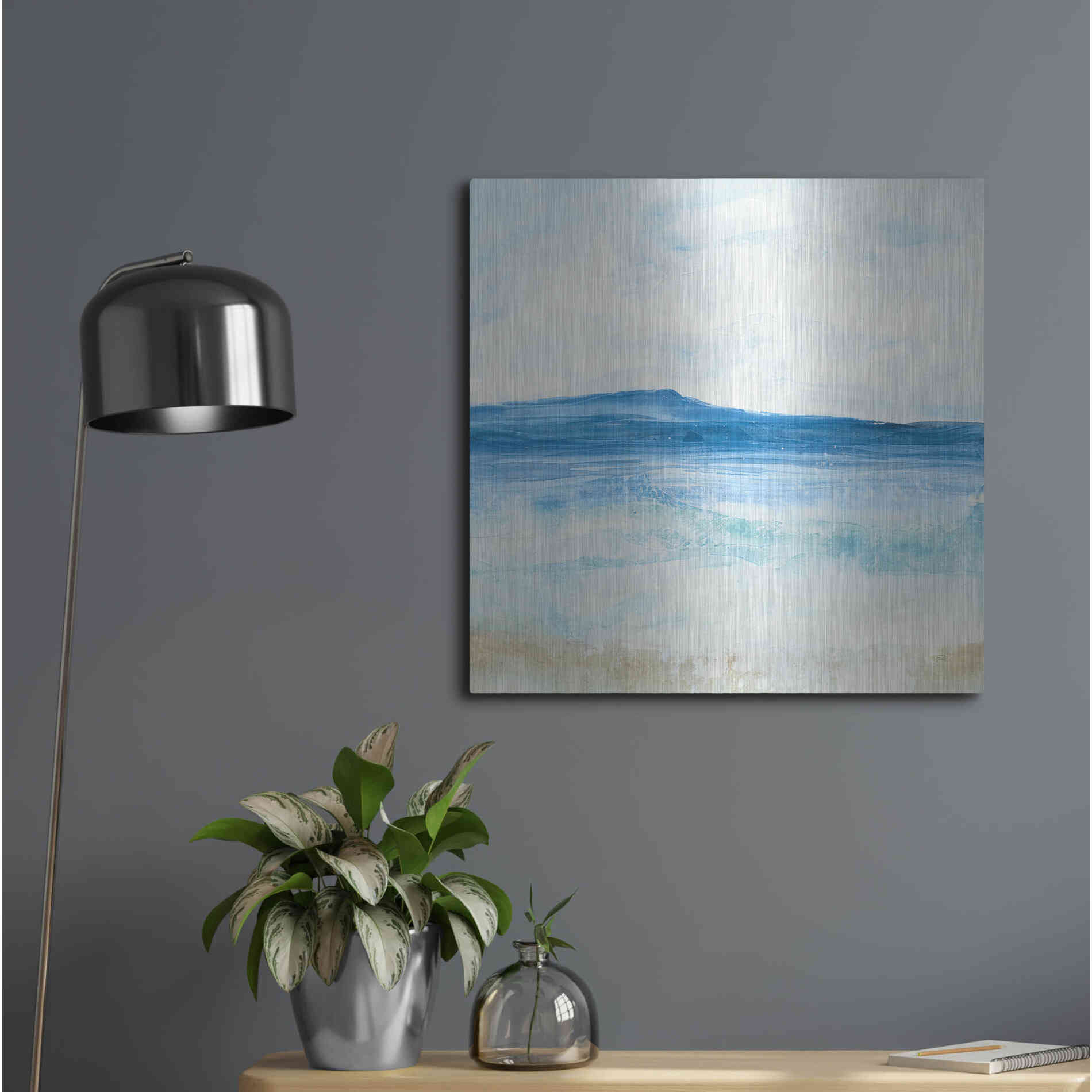 Luxe Metal Art 'Coastal II' by Chris Paschke, Metal Wall Art,24x24