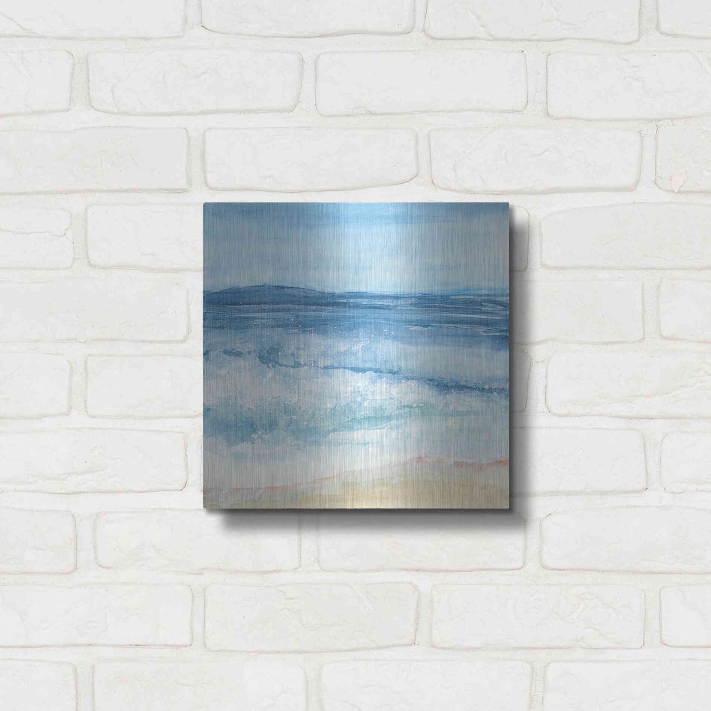 Luxe Metal Art 'Coastal III' by Chris Paschke, Metal Wall Art,12x12