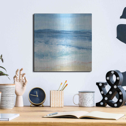 Luxe Metal Art 'Coastal III' by Chris Paschke, Metal Wall Art,12x12