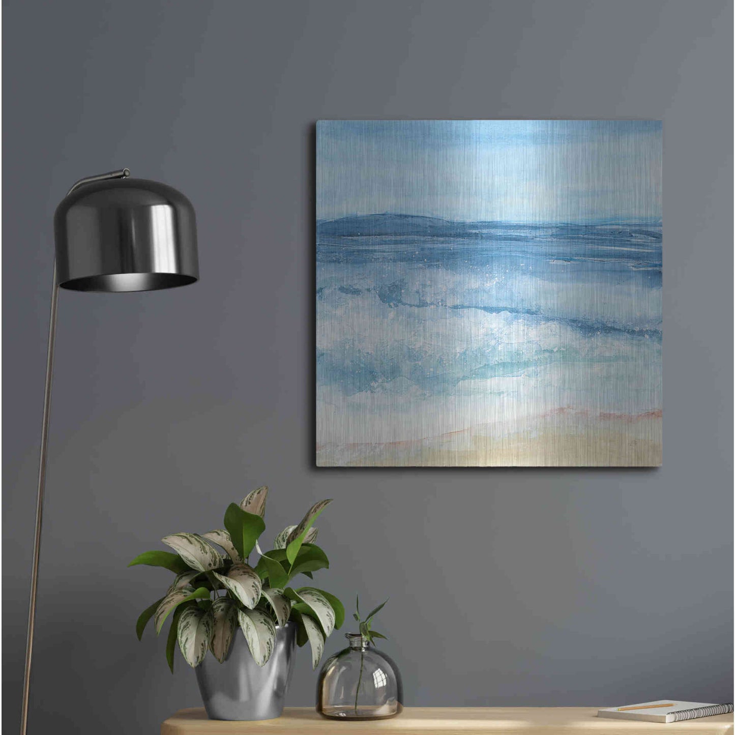 Luxe Metal Art 'Coastal III' by Chris Paschke, Metal Wall Art,24x24