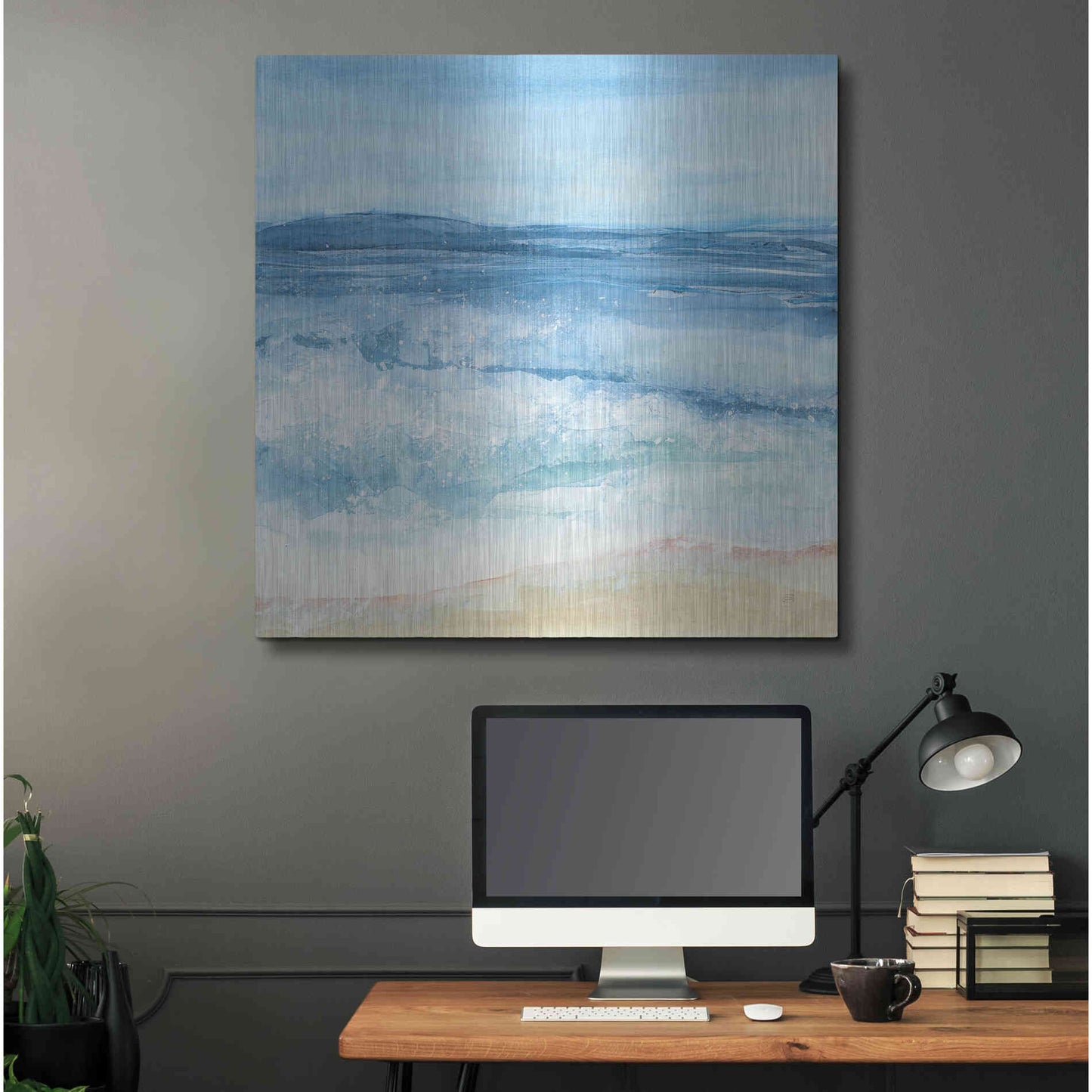 Luxe Metal Art 'Coastal III' by Chris Paschke, Metal Wall Art,36x36